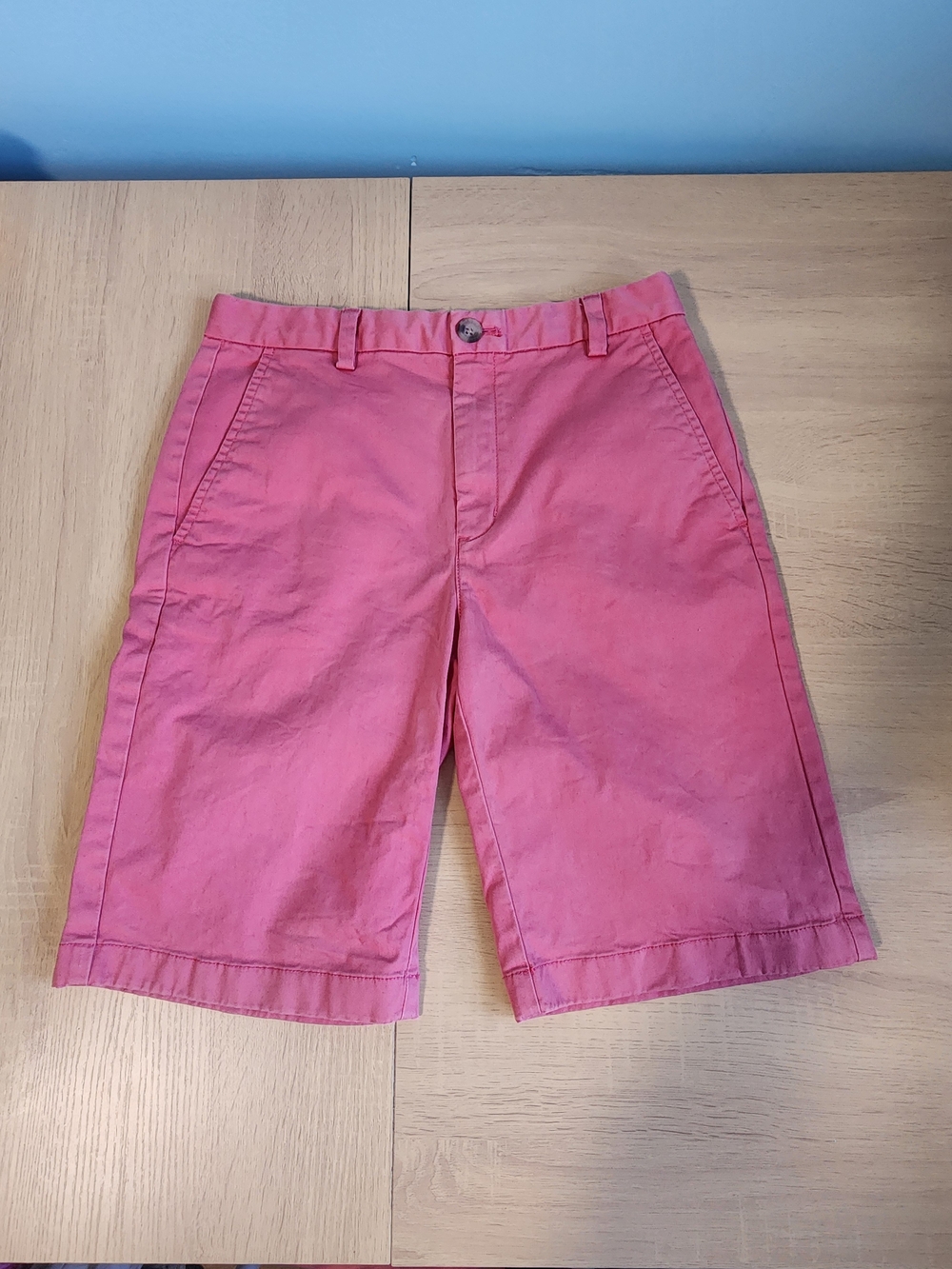 Vineyard Vines Boy's Coral Pink Flat Front Chino Shorts